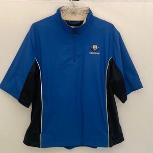 DryJoys by Footjoy Short Sleeve Golf Top Waterproof Blue Women's Size Medium